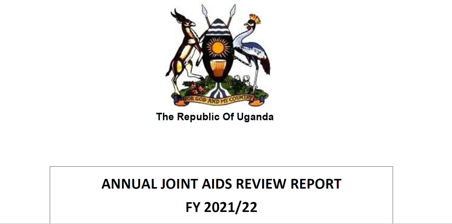 ANNUAL JOINT AIDS REVIEW REPORT  FY 2021/22